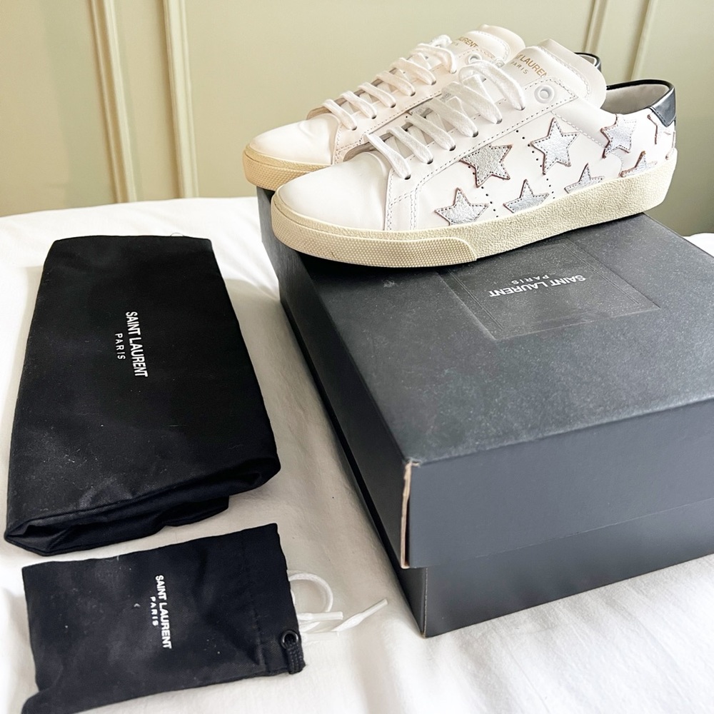 Saint Laurent Silver Star Sneakers - Sz. 36 (6)